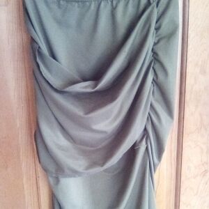 Chic Olive Midi Skirt